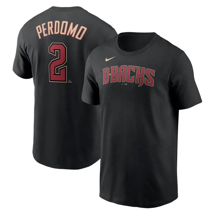 Arizona Diamondbacks MLB Nike T-Shirt Joueur N&N Perdomo NOIR