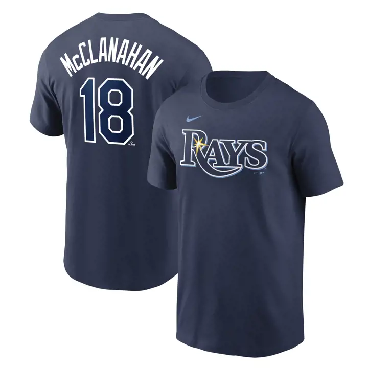 T-shirt joueur MLB Nike N&N Tampa Bay Rays McClanahan Marine