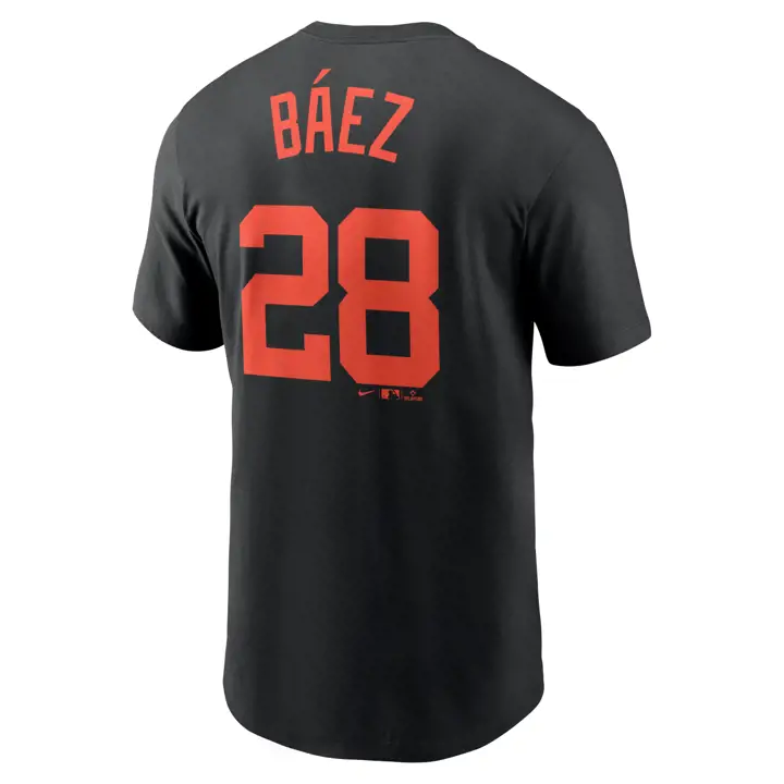T-shirt de joueur MLB Nike N&N Baez BLK des Tigers de Detroit