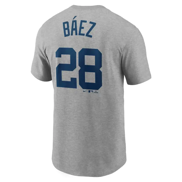 T-shirt joueur MLB Nike N&N Detroit Tigers Baez GRIS