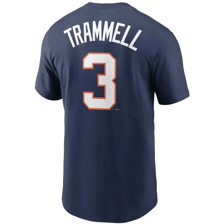 T-shirt MLB Nike Coop N&N Joueur Detroit Tigers Trammell Nav