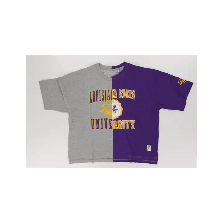 TEE L.S.U. DEUX COULEURS Ast