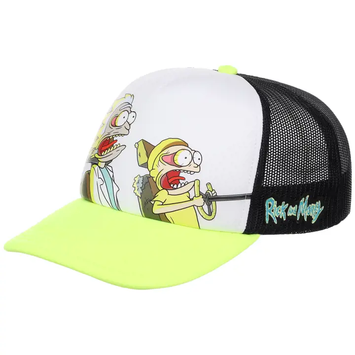 Casquette trucker en mousse Rick & Morty B&N Rick & Morty effrayés