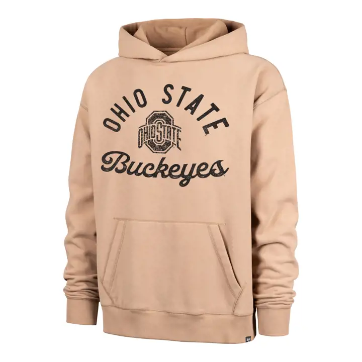 OHIO STATE BUCKEYES NCAA SWEAT À CAPUCHE DUSTED RIVER BEIGE