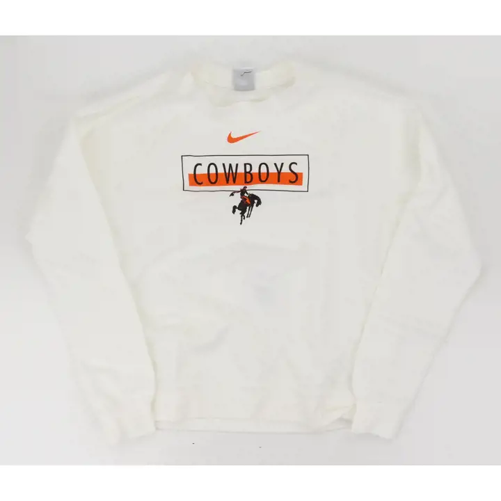 Oklahoma State Cowboys NCAA Varsity Fleece Crew WHT