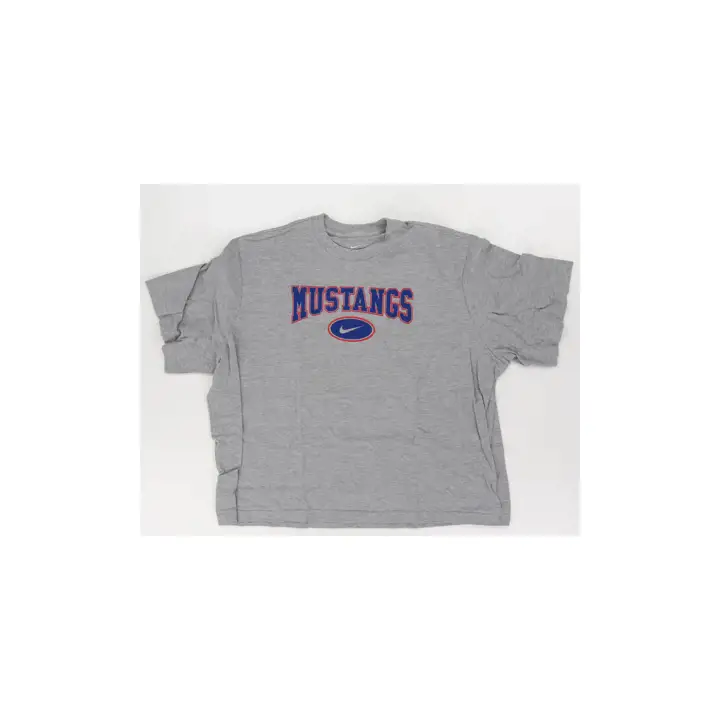 Southern Methodist Mustangs NCAA Cotton SS Boxy T-Shirt GRY