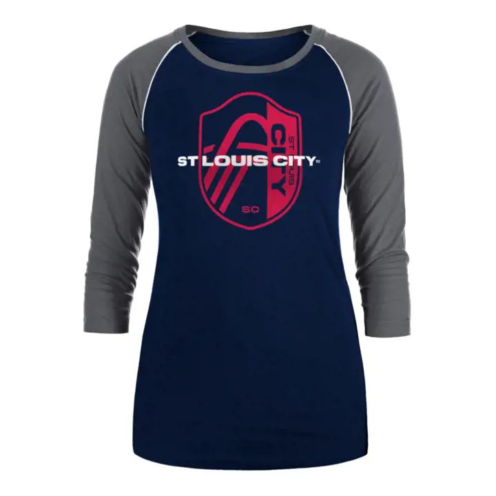 St. Louis City SC MLS Manche Raglan Bleu Marine