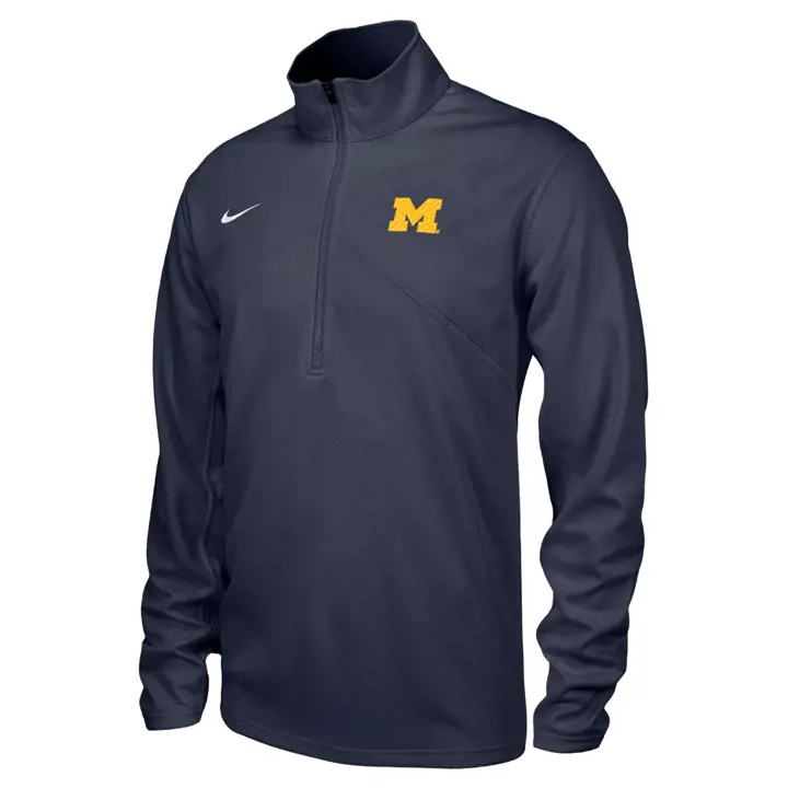 Michigan Wolverines NCAA Dri-Fit Training 1/4 Zip Marine