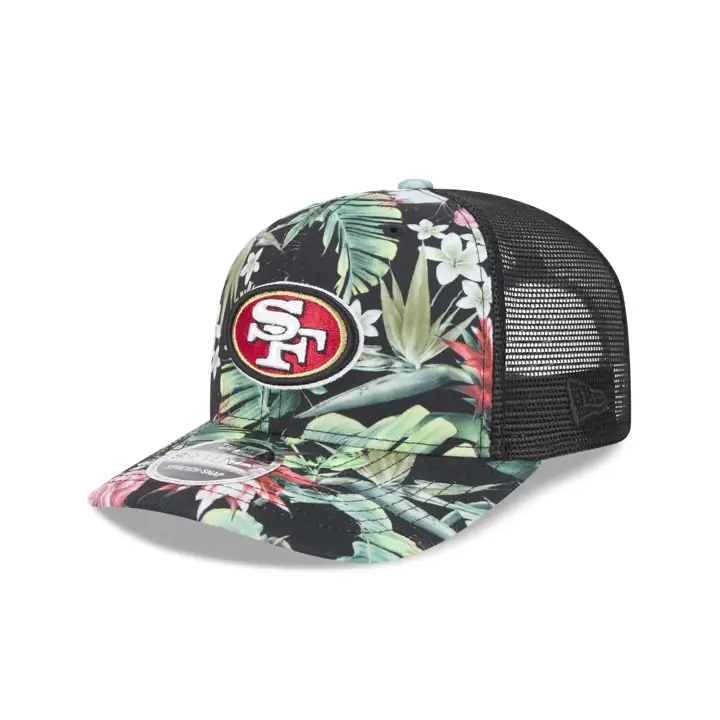 Casquette trucker NFL San Francisco 49ers florale noire