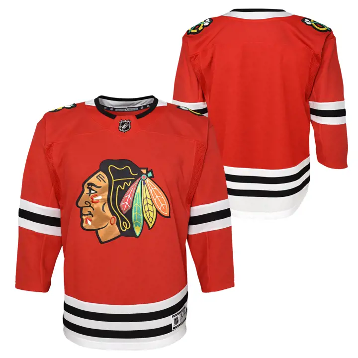Maillot vierge premier jeune de la LNH des Blackhawks de Chicago Rouge