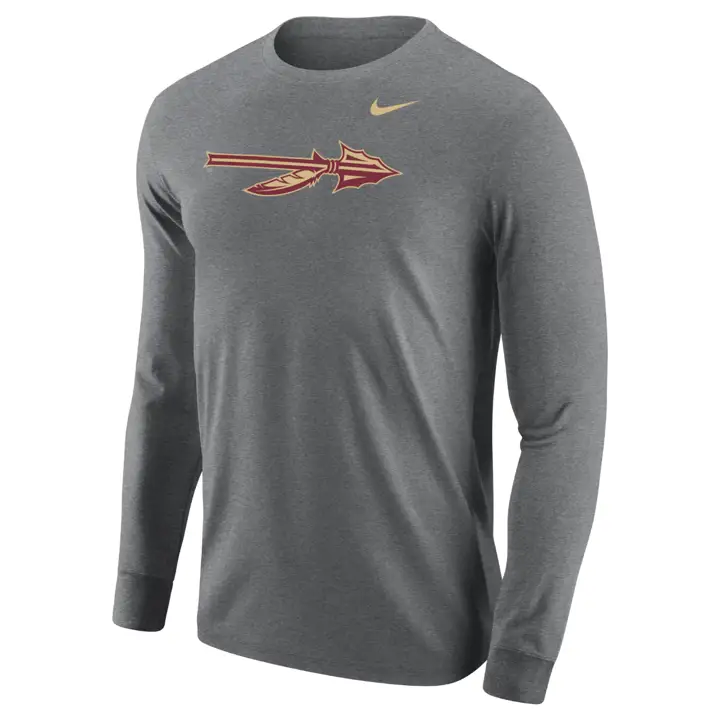 T-shirt à manches longues NCAA Florida State Seminoles gris foncé