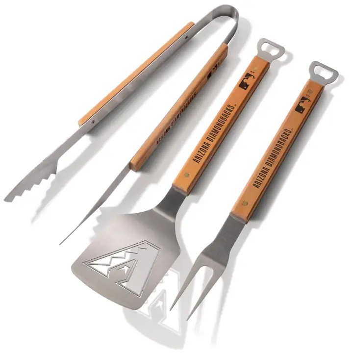 Batterie de 3 ustensiles de barbecue Arizona Diamondbacks Classic Series