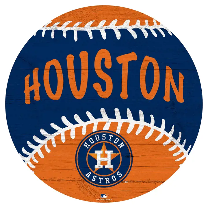 Panneau Découpé en Forme de Balle Houston Astros AST
