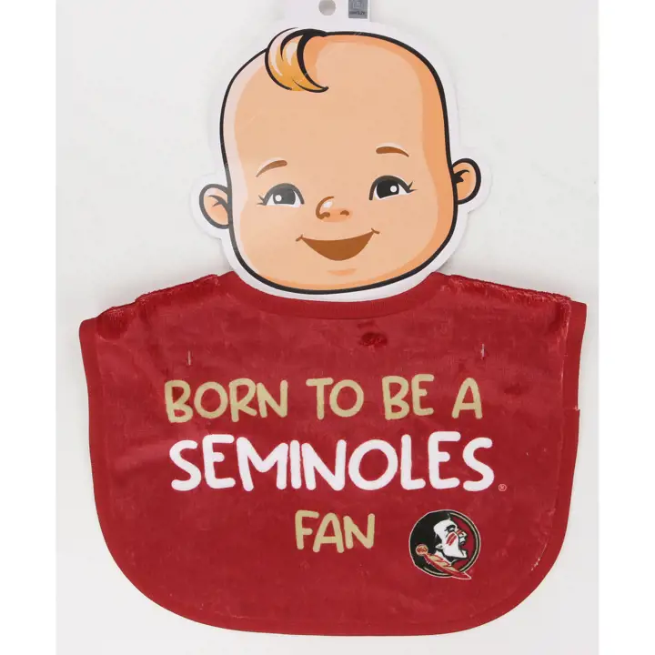 Bavoir de bébé imprimé petit fan des Florida State Seminoles AST