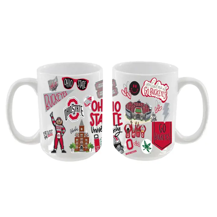 Mug imprimé local Ohio State Buckeyes de 44 cl