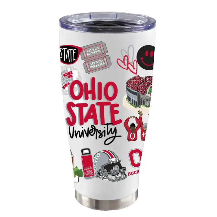 Gobelet en acier inoxydable local Ohio State Buckeyes de 20 oz