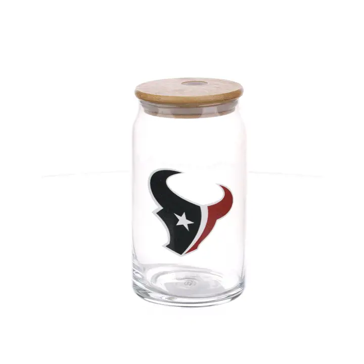 Bocal en verre Houston Texans avec paille