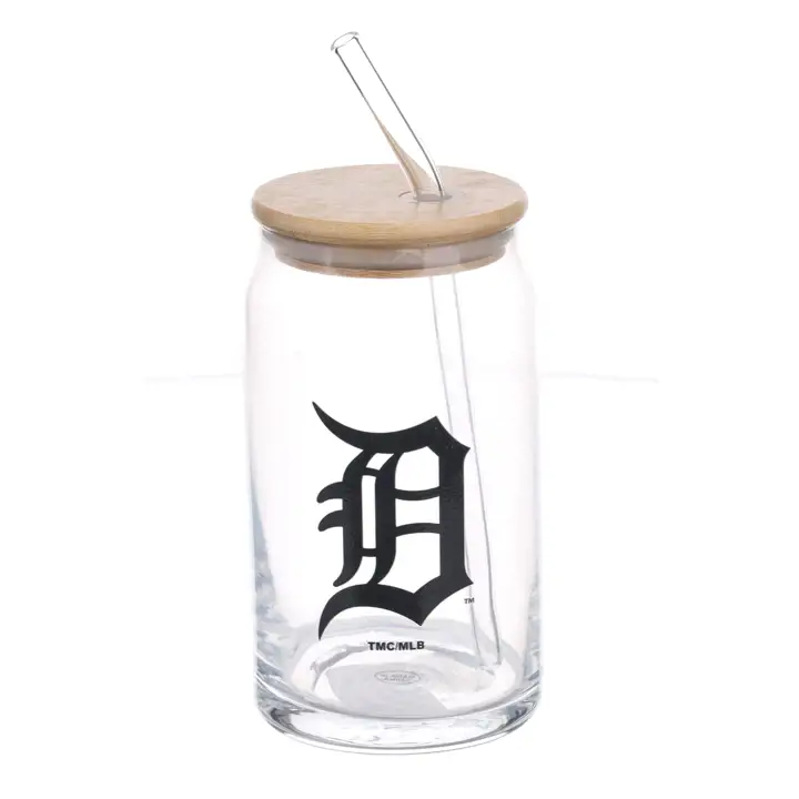 Verre canette avec paille Detroit Tigers ast