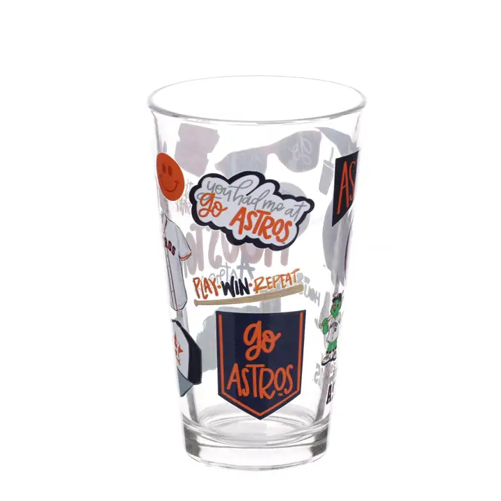 Verre à pinte imprimé local Houston Astros