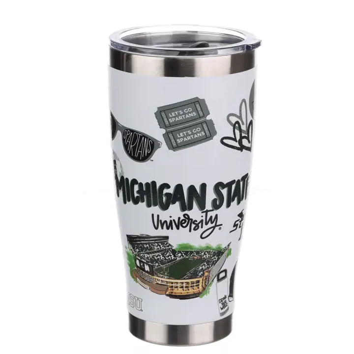 Gobelet en acier inoxydable local 20 oz Michigan State Spartans