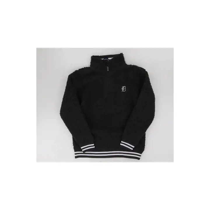 Veste sherpa 1/4 zip pour femme MLB Detroit Tigers 23 anthracite