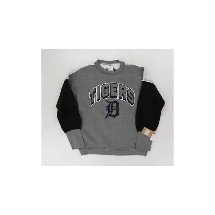 Detroit Tigers MLB Femme Genevieve Col Ras du Cou Bords Francs 23 Charbon