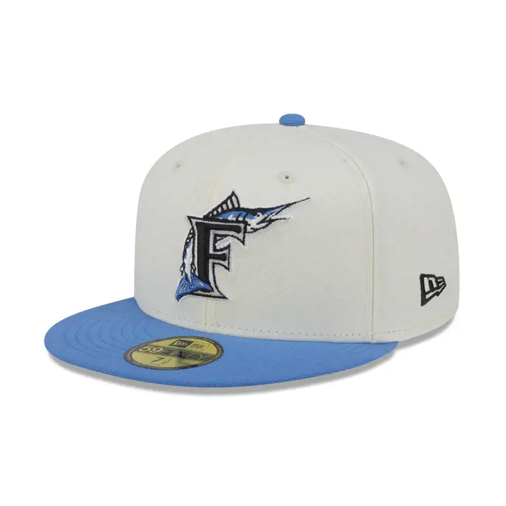 CASQUETTE 59FIFTY BLEU MARINE DES MARLINS DE LA FLORIDE BLEU FONCÉ/BLEU/GRIS