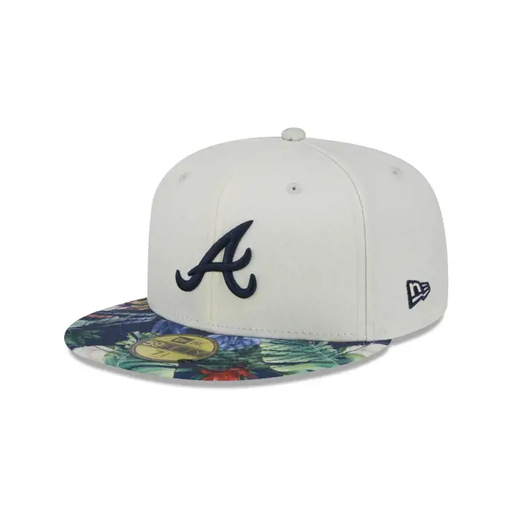 CASQUETTE 59FIFTY MLB FLORALE ATLANTA BRAVES GRIS FONCÉ/MARINE/GRIS