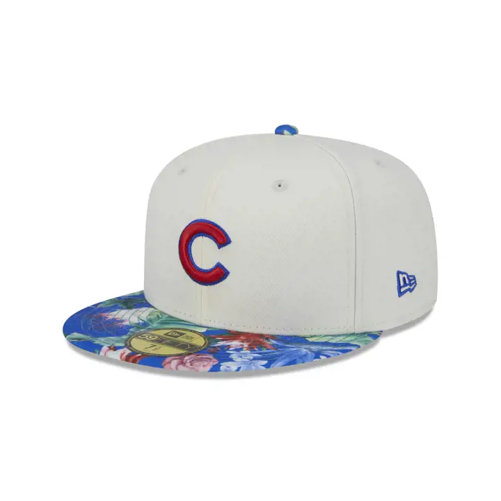 CHICAGO CUBS MLB FLORAL 59FIFTY DKGRY/RBL/GRY