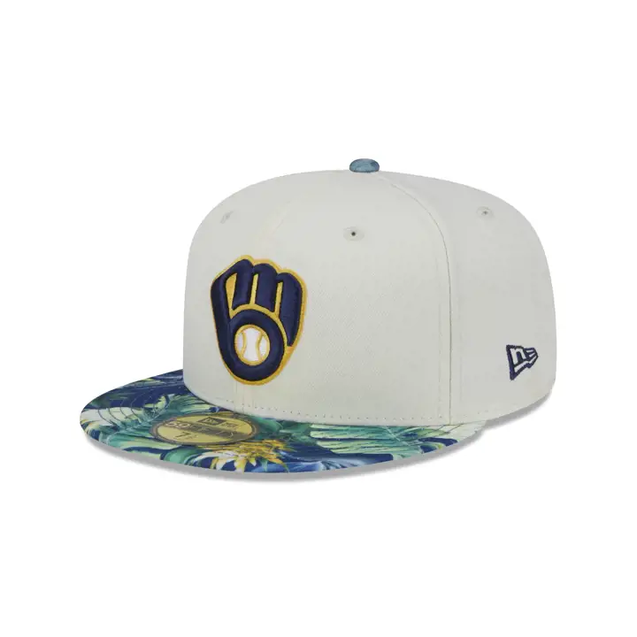 CASQUETTE 59FIFTY MLB FLORAL MILWAUKEE BRAVES GRIS FONCÉ/BLEU MARINE/GRIS