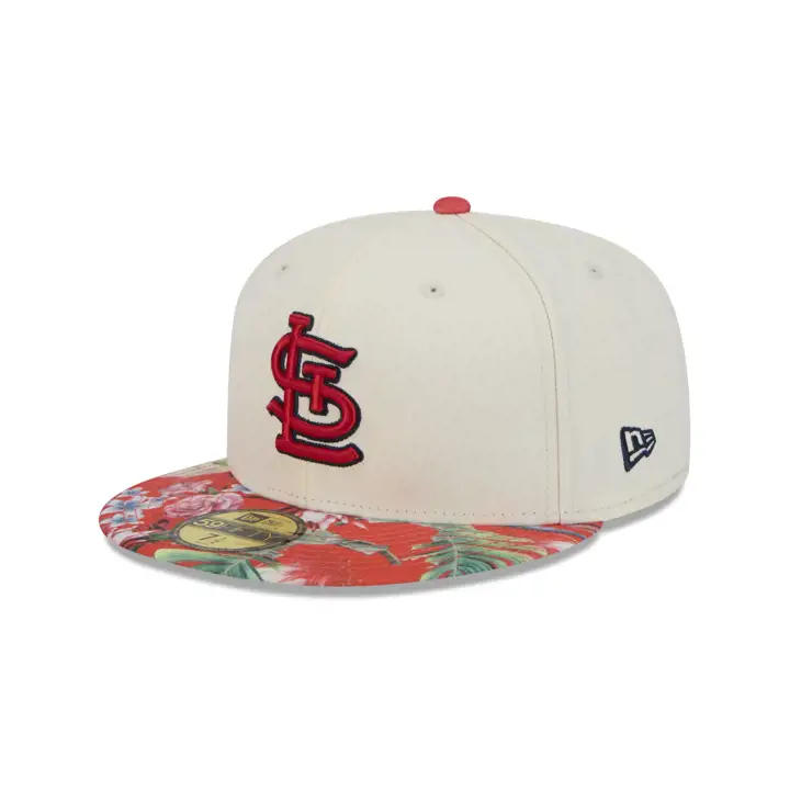 CASQUETTE ST. LOUIS CARDINALS MLB FLORALE 59FIFTY GRIS FONCÉ/ROUGE/GRIS