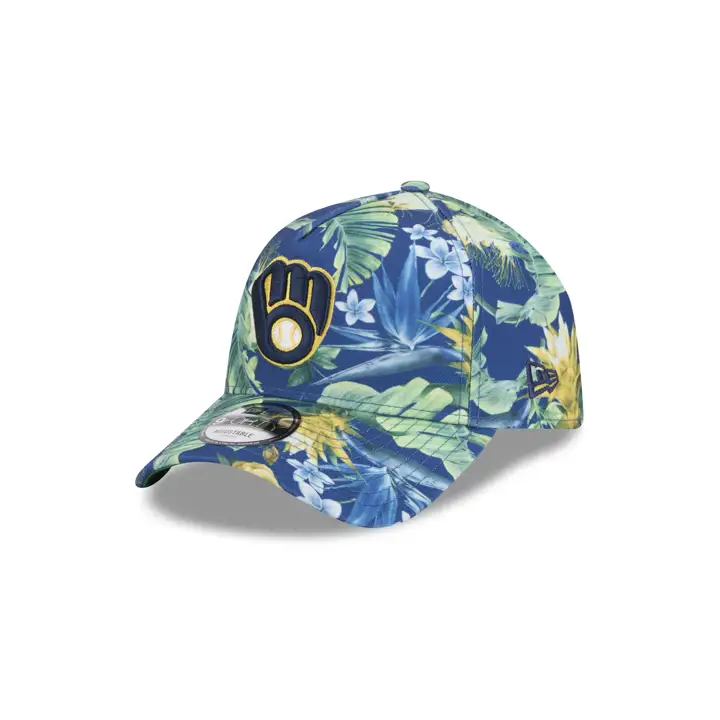 MILWAUKEE BRAVES MLB FLORAL AFRAME 940 NAVY/NAVY/KGRN