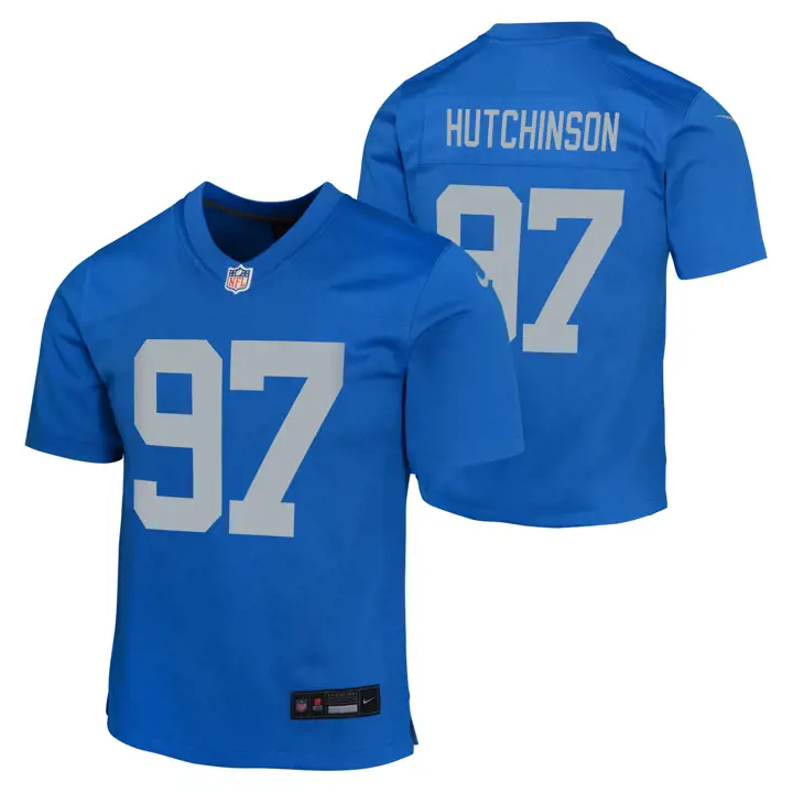 Maillot de match NFL jeunesse Detroit Lions ALT Aiden Hutchinson