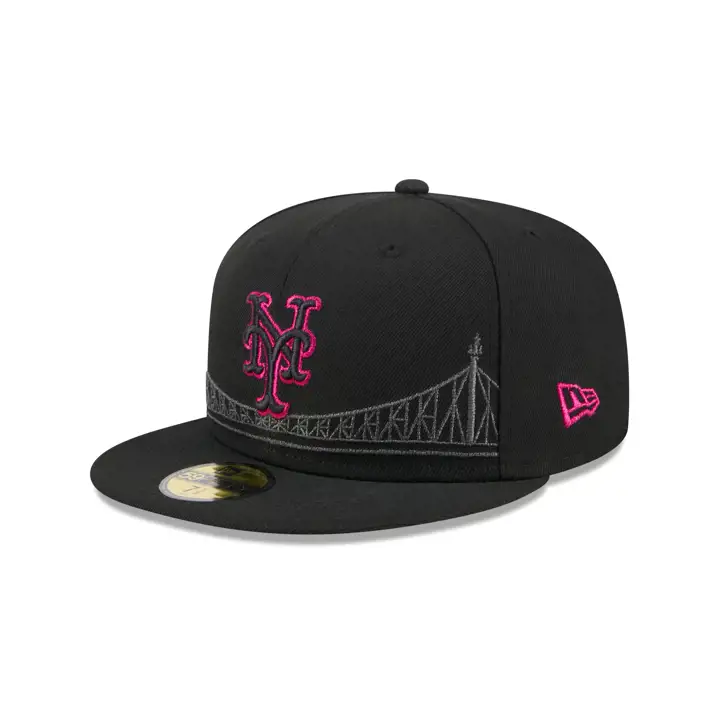 NEW YORK METS CC MLB NOIR/MÉTALLISÉ 59FIFTY NOI/NOI/VER