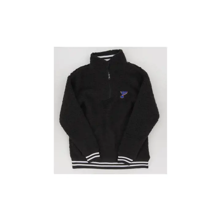 Veste sherpa à quart de zip St. Louis Blues LNH pour femme 23 CHARCOA