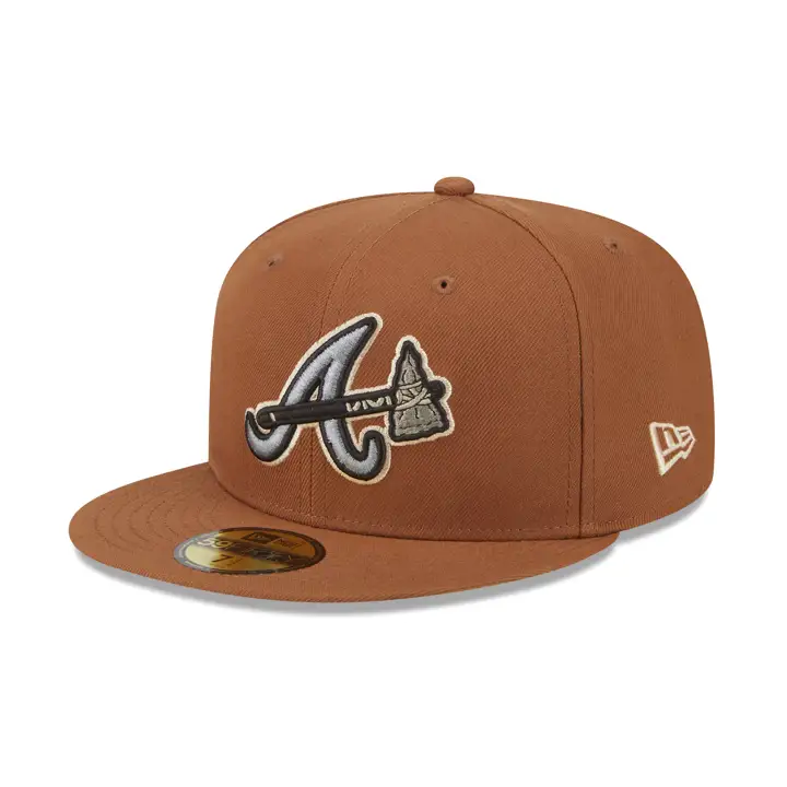 ATLANTA BRAVES MLB SILVER FOX 59FIFTY BRN/GRY