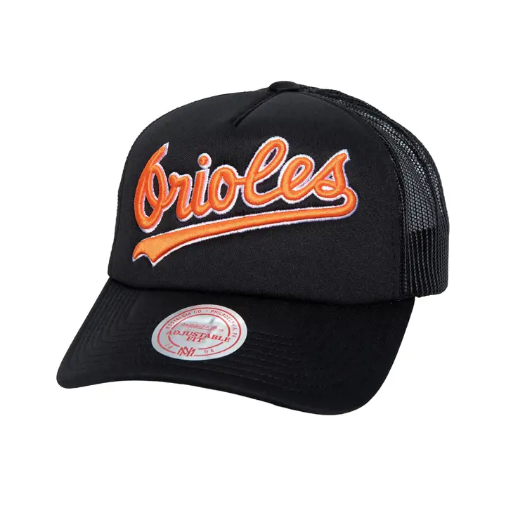 Baltimore Orioles M&N MLB TC SCRIPT FOAM TRUCKER NOIR