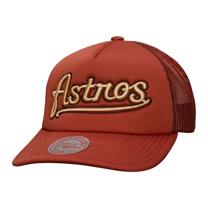 Casquette camionneur en mousse rouge Houston Astros M&N MLB TC SCRIPT