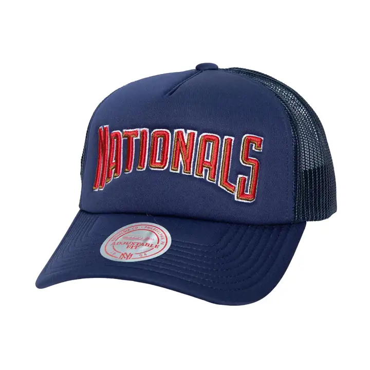 Casquette Trucker en Mousse Washington Nationals M&N MLB TC SCRIPT BLEU MARINE