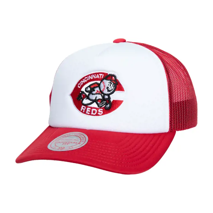 Cincinnati Reds M&N MLB RETRO COOP FOAM TRUCKER BLANC/ROUGE