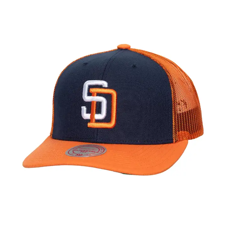 San Diego Padres M&N MLB COOP TRUCKER Cooperstown MARINE/ORANGE