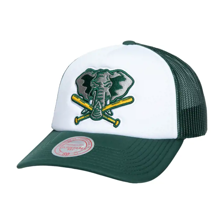 Casquette filet Oakland Athletics M&N MLB RETRO COOP FOAM TRUCKER BLANC/VERT