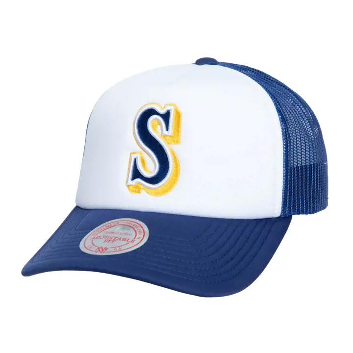 Casquette Trucker Seattle Mariners M&N MLB RETRO COOP FOAM BLANC/BLEU