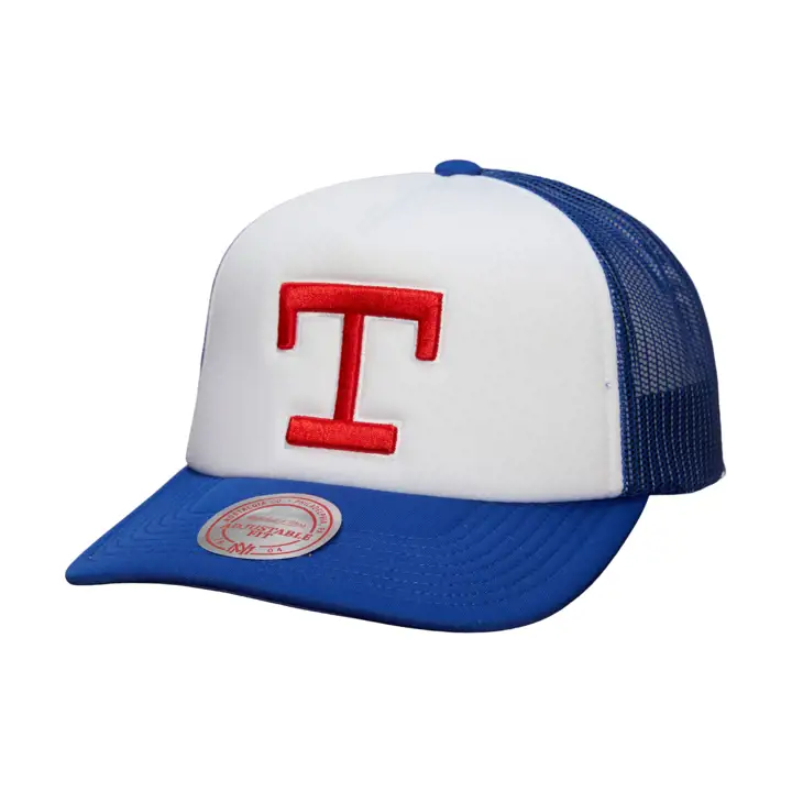 Texas Rangers M&N MLB RETRO COOP FOAM TRUCKER WHT/BLUE
