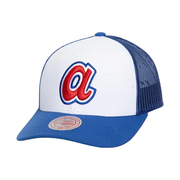 Atlanta Braves M&N MLB CASQUETTE TRUCKER Cooperstown BLC/BLEU