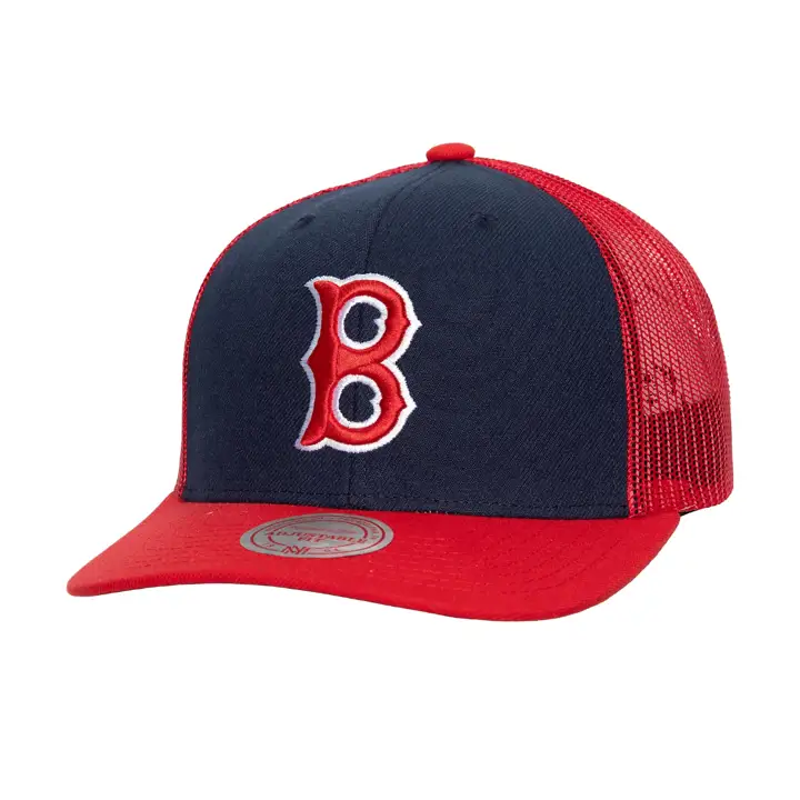 Casquette trucker M&N MLB COOP Boston Red Sox Cooperstown BLEU MARINE/ROUGE