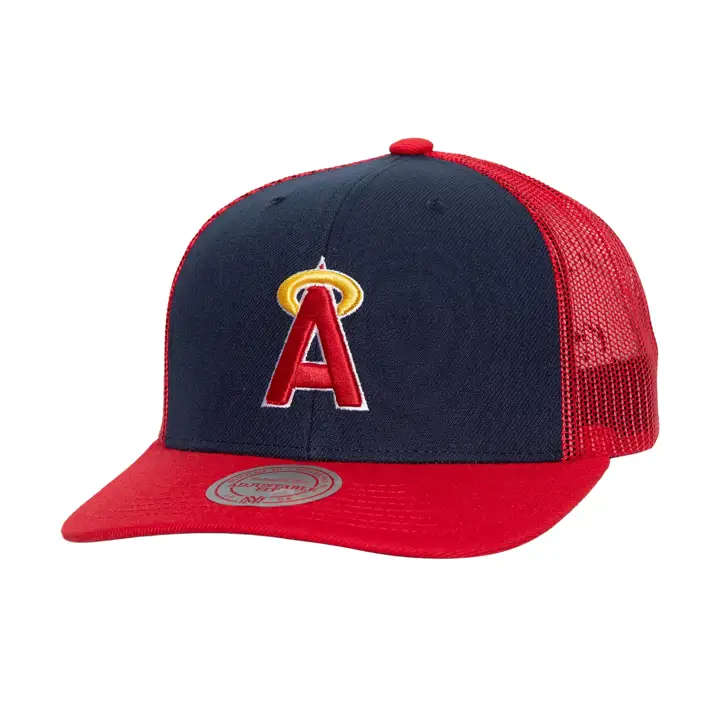 Los Angeles Angels M&N MLB COOP TRUCKER Cooperstown NAVY/RED