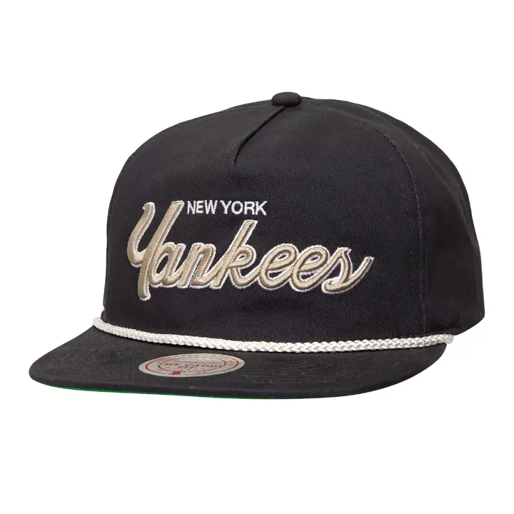 New York Yankees M&N MLB CASQUETTE EN CORDE SCRIPT COOP NEUVE BLEU MARINE