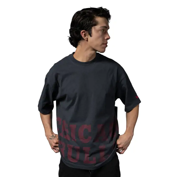 T-shirt oversize NBA Chicago Bulls noir