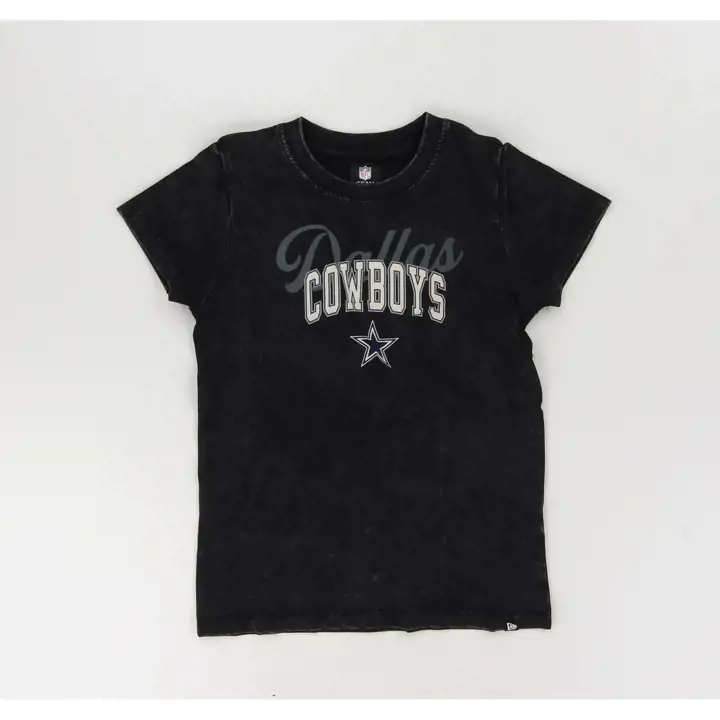 T-shirt NFL Dallas Cowboys pour jeunes filles - noir délavé à l'acide